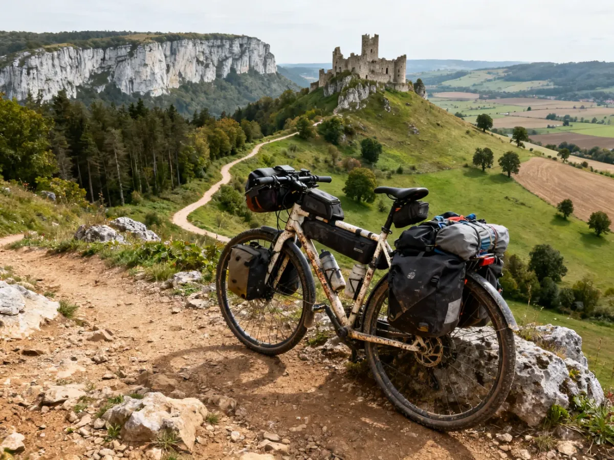 Rower trekkingowy na wymagającym szlaku Jury Krakowsko-Częstochowskiej