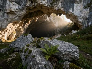 Porównanie surowych, skalistych szczytów Tatr z łagodnymi, zielonymi zboczami Karkonoszy w porannym świetle.