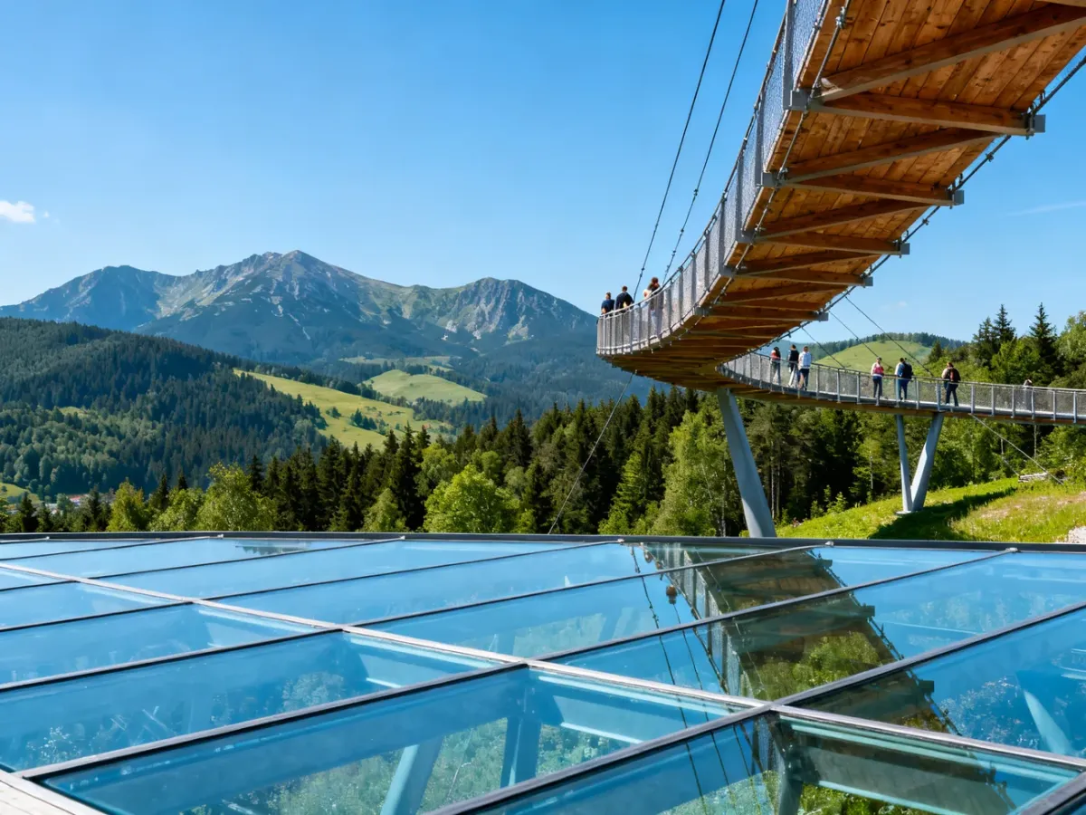 Sky Walk nad Świeradowem-Zdrojem z panoramą Gór Izerskich