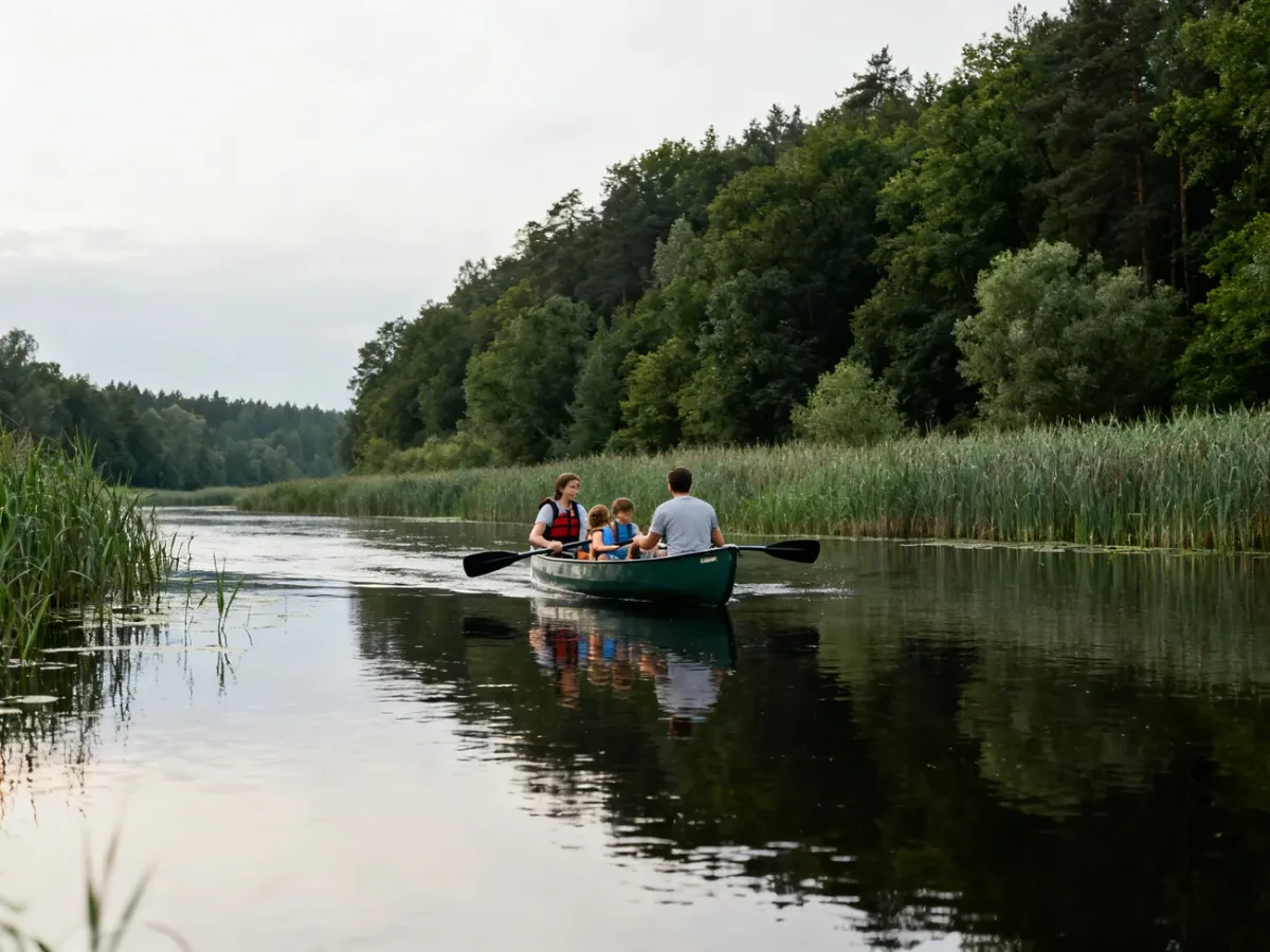 Rodzinny spływ Czarną Hańczą wśród lasów i trzcinowisk