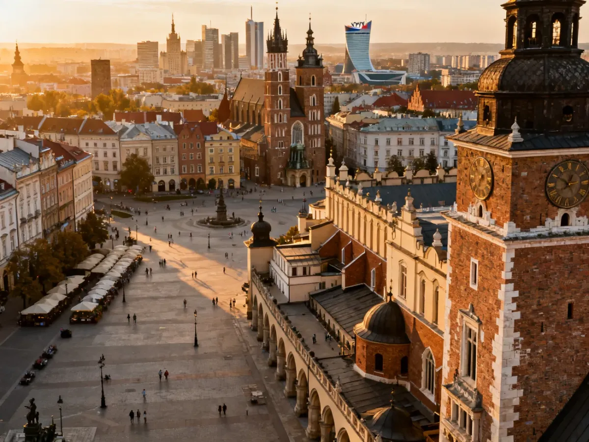 Panoramic view symbolizing Poland’s UNESCO historic cities
