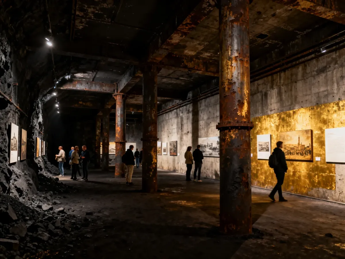 Podziemna galeria Muzeum Śląskiego na terenie dawnej kopalni