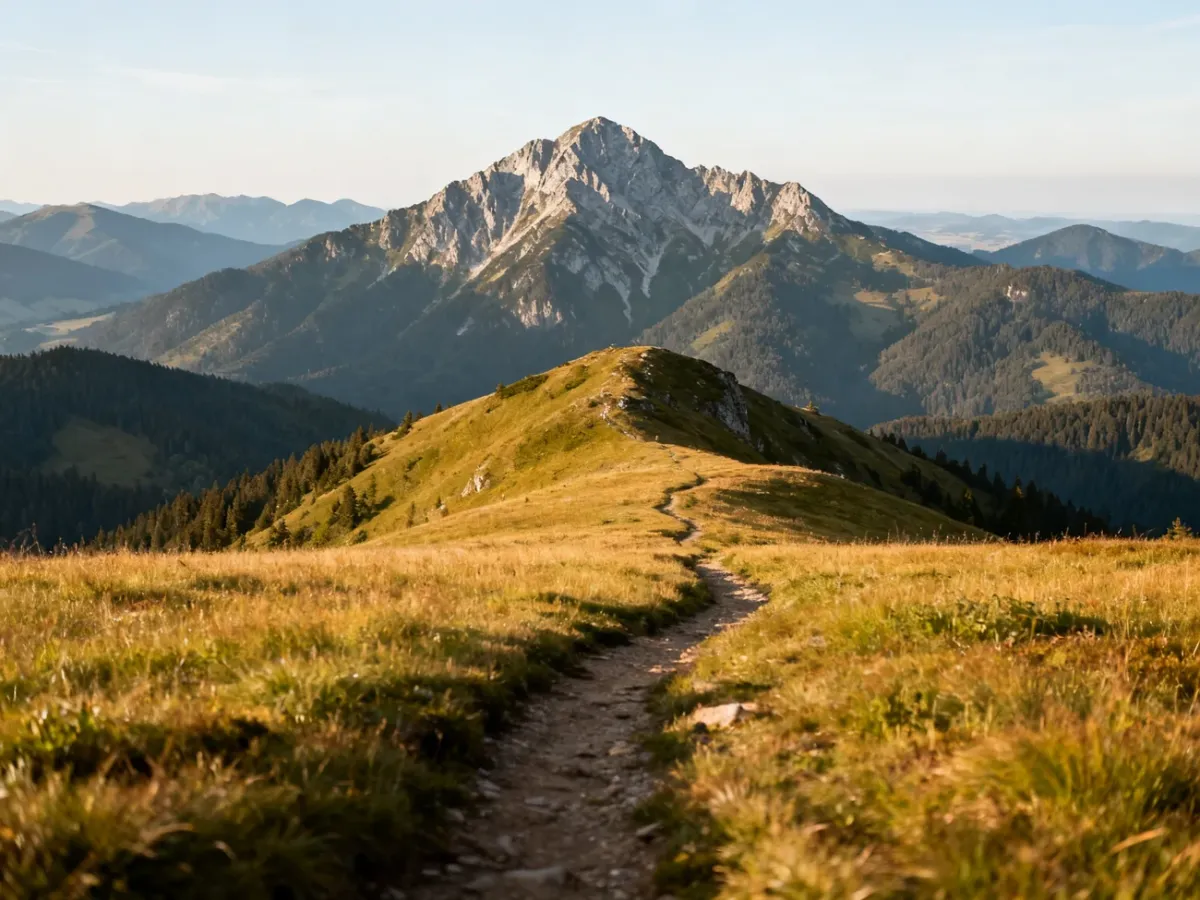 Otwarta panorama Tatr z Wysokiego Wierchu