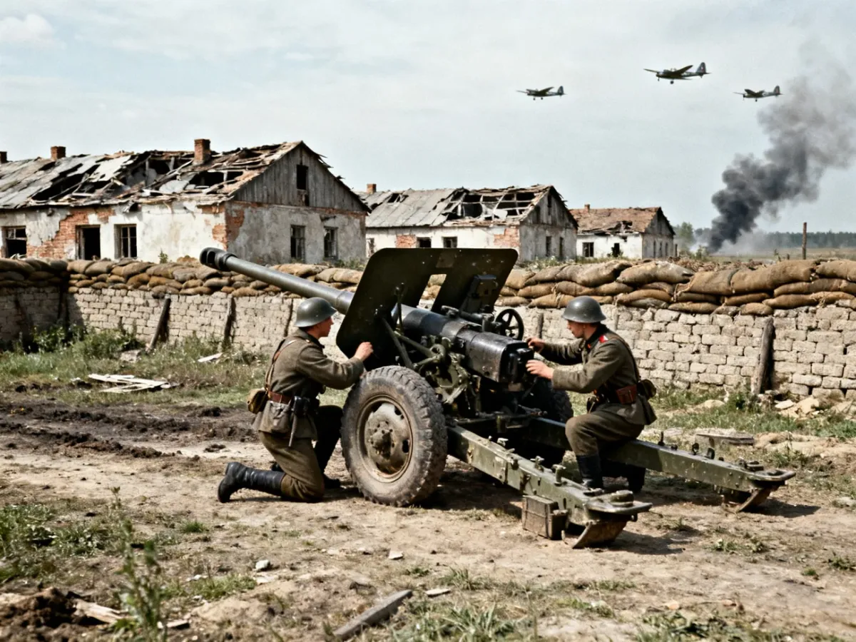 Polish soldiers defending Modlin Fortress in 1939