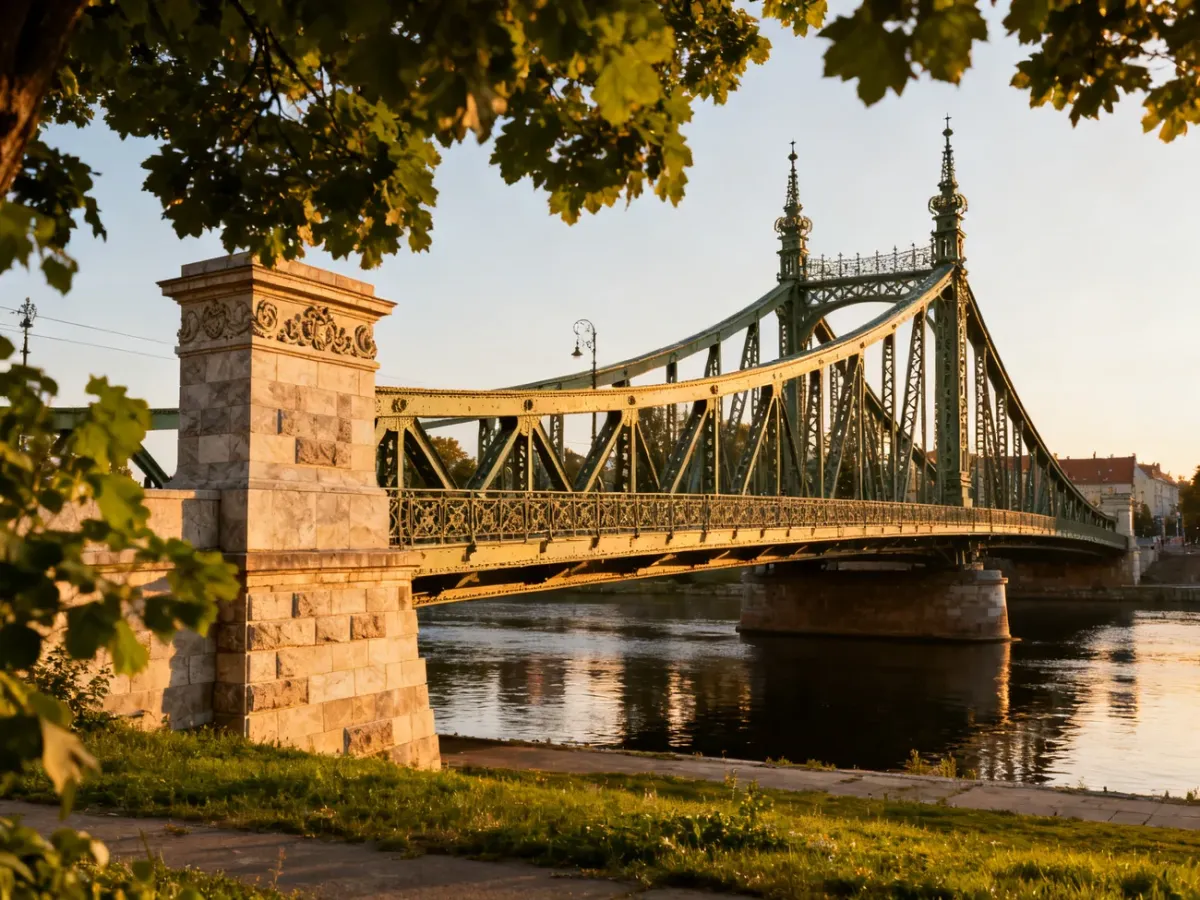 Ozdobny Most Zwierzyniecki nad Starą Odrą
